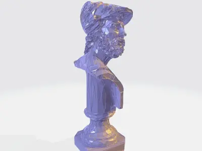 Ajax the Great bust WIREFRAME VORONOI WIREMESH MESH 3D print model