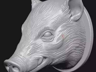 Hog badger 3D print model