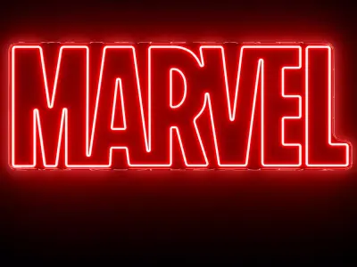 Marvel Neon Sign 3D model