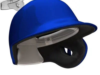 Baseball helmet Low-poly 3D model