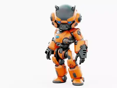 ROBO ZERO-M4  Rigged for Unreal Engine - Unity - MIXAMO 3D model
