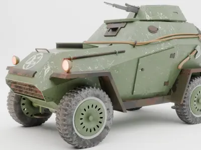 BA 64 Tank Low-poly 3D model