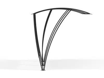 Canopy bus shelter with roof 3D model