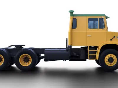 Scania LT140 38 6x4 Stock Classic Truck Low-poly 3D model