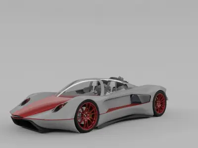 Lemsis Neo super sports racing car concept design 3D model