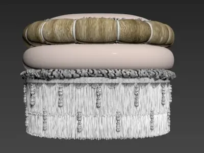 bench chair 3D model 3D model