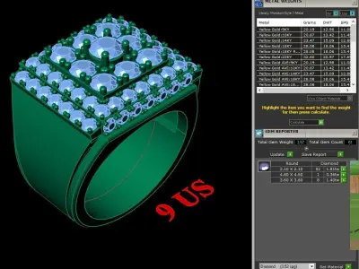 Luxury Men Rings Designs 4MR079 3D print model