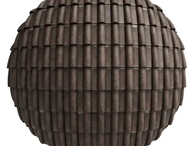 Roof Tile Materials 2- By 3 color Pbr By Sbsar 4k Texture