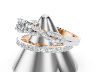 Citrine Luxury Gem Set Ring   CJR 004 3D print model