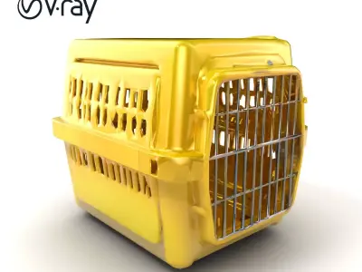 Pet Transport Crate Safety model pack Low-poly 3D model