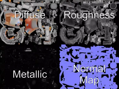 Futuristic Industrial Lightbox Model Pack Low-poly 3D model