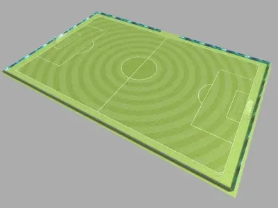 Soccer Camp Low-poly 3D model