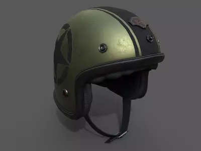 Helmet scifi racer Generic sport Low-poly 3D model