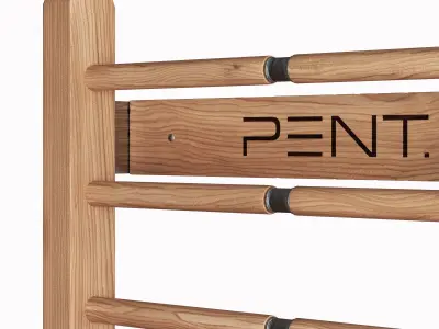 Dumbbels set and stall bars PENT 3D model