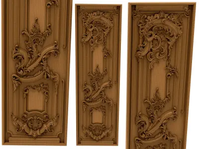 3D Model STL Carved Door 3D model