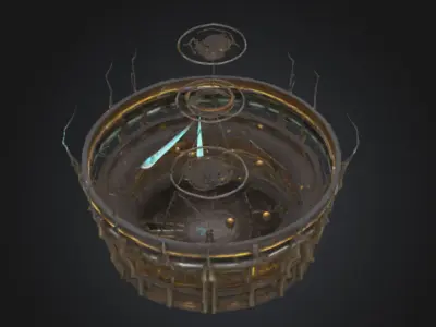 Post Apocalyptic Stadium 3d model Low-poly 3D model