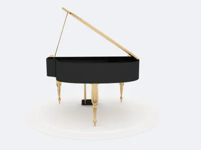 luxury piano music 3D model