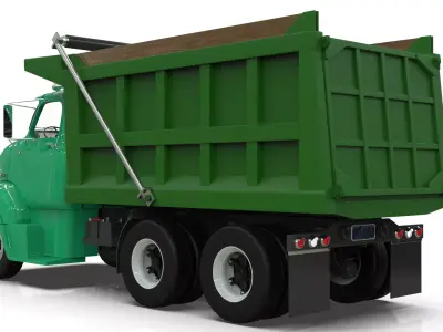 Vintage COE Tandem Axle Dump Truck 3D model