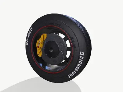 Rally wheel FS - 228  Low-poly 3D model