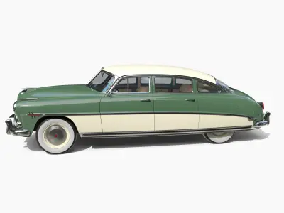 4 Door Hudson Hornet with interior v2 3D model