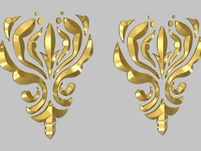 Carved Decor 3D model 11
