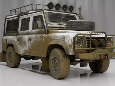 Land rover defender 110 3D model from CGTrader