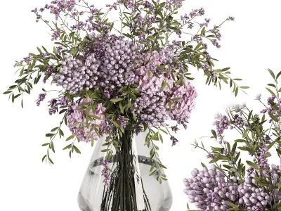 Decorative corner bouquet set 15 3D model