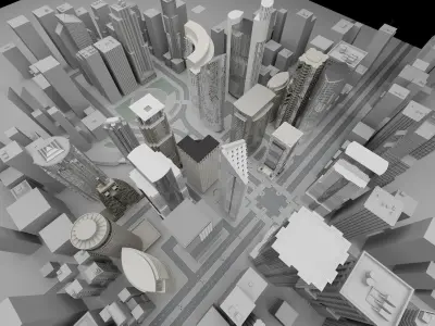 City Street Scene 3D model