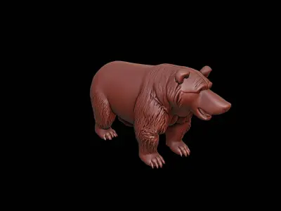 Bear Animal Sculpture 3D print model buy