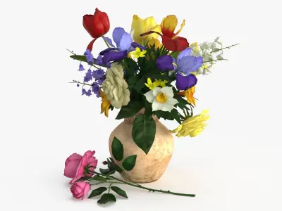 Bouquet Flowers 3D model