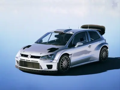 Volkswagen Polo R WRC 2015 Low-poly 3D model