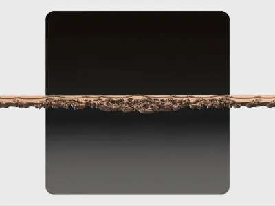 Carved decor ornament for cnc 04 3D model