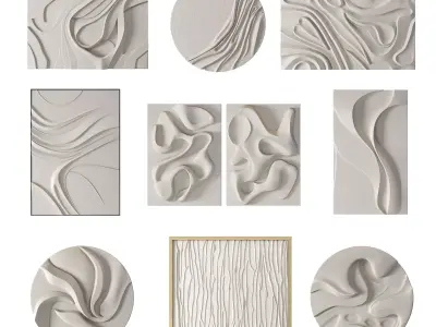 Wall Decor Set 03 3D Model Collection