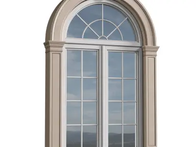 Arched Window in classic style 3D model