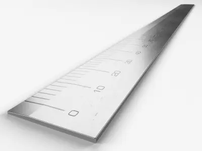 Steel Ruler 3D model