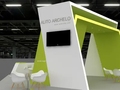 Exhibition Booth Stand stall 3D model 3D model