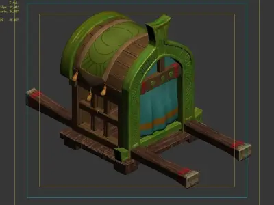 Game City - Sedan Chair 3D model