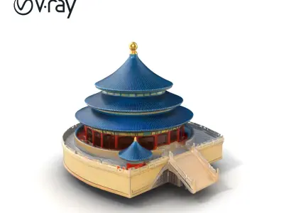 Temple of Heaven Architectural model pack Low-poly 3D model