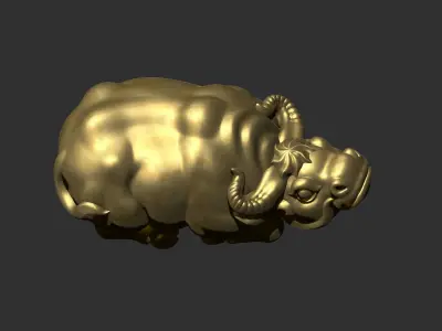 buffalo chinese zodiac bull 3D print model