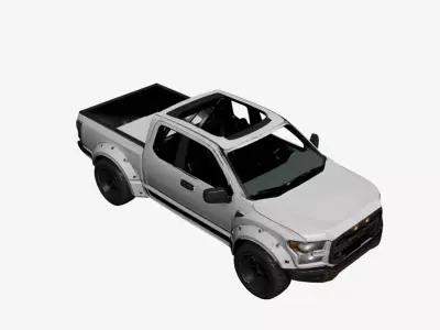 Lightweight Performance Pickup Truck Minimal Race Look Design 06 3D model