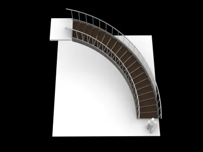 Spiral Staircase v6 Architectural Stairs 90 3D model
