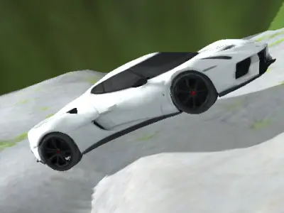 Futuristic Concept Sports Car 3D Model  Low-poly 3D model