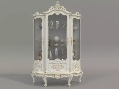 Classic Display Cabinet and Decoration 12 3D model