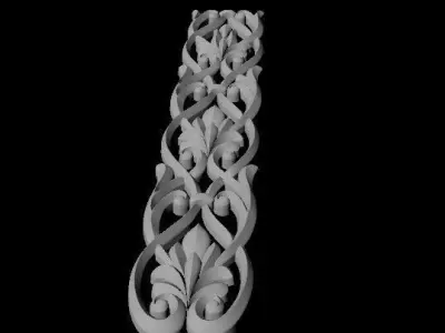 Central decor ornament for furniture 3D model 231