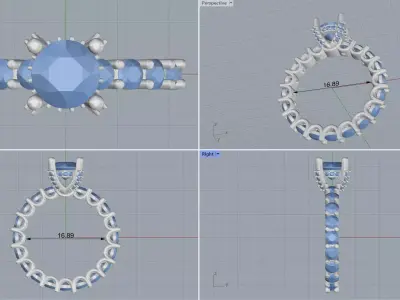 ring woman  3D print model shop