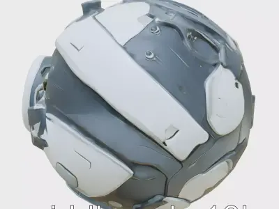 Cyberpunk Combat Sphere Model Low-poly 3D model