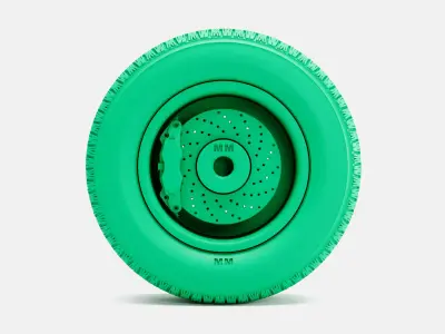 15x8 Gold Nugget Wheel BFGoodrich Radial TA Tire 3D print model