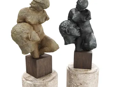 Rodin Wissant sculpture 3D model
