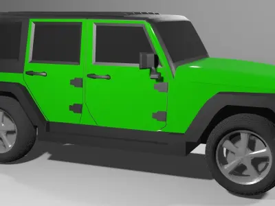 Jeep Wrangler-Green 3D model