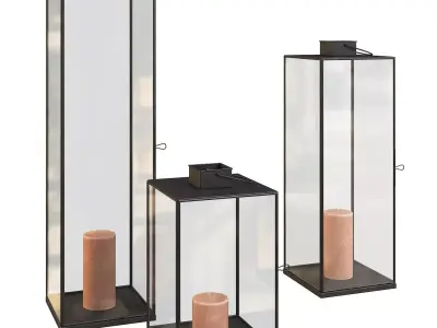 Nkuku Sia Lantern Candle Holders 3D model